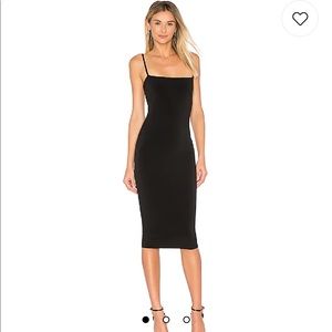 nookie charlize midi dress in black